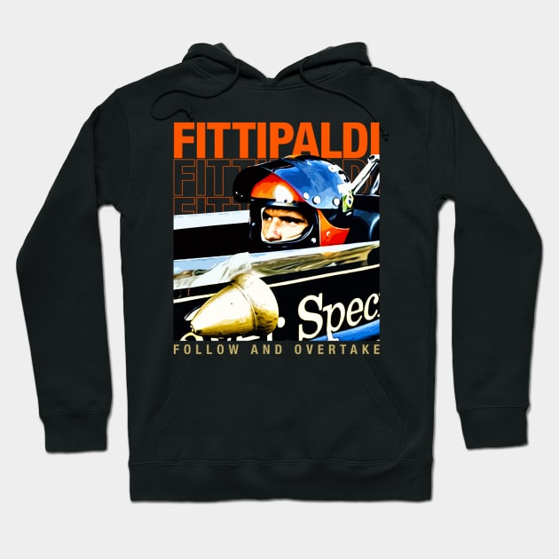 Emerson Fittipaldi 1972 Champion Retro Hoodie by stevenmsparks